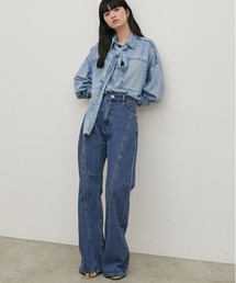 LARUTA（ラルータ）の「【LARUTA】[Web限定]デニムシームフレアパンツ（デニムパンツ）」