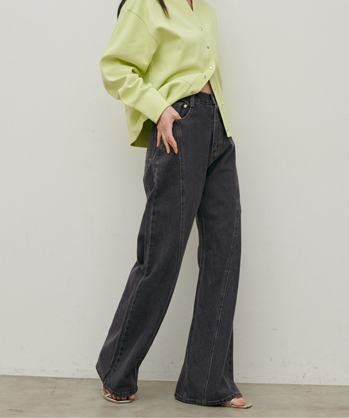 LARUTA（ラルータ）の「【LARUTA】[Web限定]デニムシームフレアパンツ（デニムパンツ・レディース・ブルー/グレー・MEDIUM）」の10枚目の写真