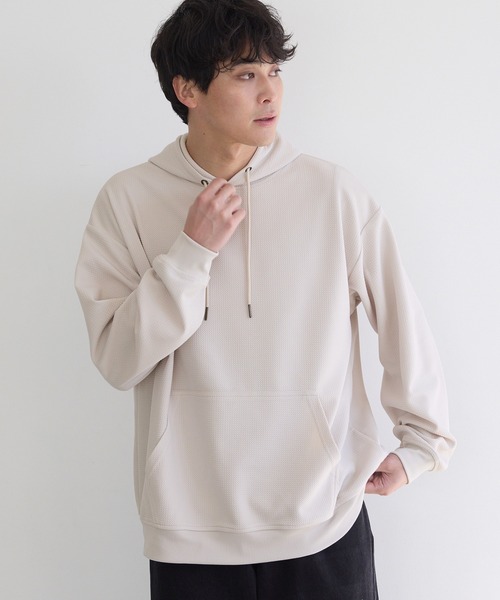 coca(coca)(コカ)の「エンボスワイドプルパーカー(パーカー・メンズ・カーキ/チャコール/ブラック/ライトグレー・XL/M/L)」の1枚目の写真