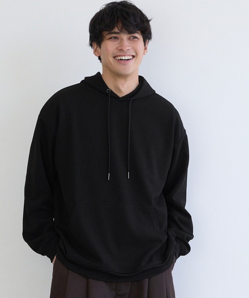 coca(coca)(コカ)の「エンボスワイドプルパーカー(パーカー・メンズ・カーキ/チャコール/ブラック/ライトグレー・XL/M/L)」の5枚目の写真