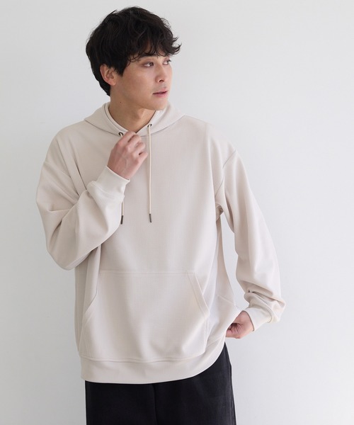coca(coca)(コカ)の「エンボスワイドプルパーカー(パーカー・メンズ・カーキ/チャコール/ブラック/ライトグレー・XL/M/L)」の9枚目の写真