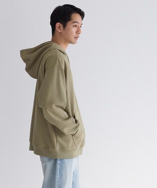 coca(coca)(コカ)の「エンボスワイドプルパーカー(パーカー・メンズ・カーキ/チャコール/ブラック/ライトグレー・XL/M/L)」の15枚目の写真