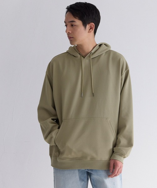 coca(coca)(コカ)の「エンボスワイドプルパーカー(パーカー・メンズ・カーキ/チャコール/ブラック/ライトグレー・XL/M/L)」の16枚目の写真