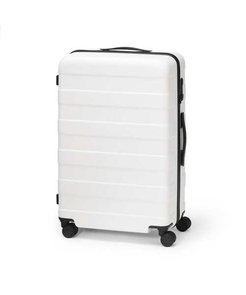 無印良品(ムジルシリョウヒン)の「バーを自由に調節できる ハードキャリーケース(75L)(スーツケース/キャリーバッグ・レディース・グレイッシュベージュ/ブラック/ホワイト/ネイビー/グレー・FREE)」の1枚目の写真