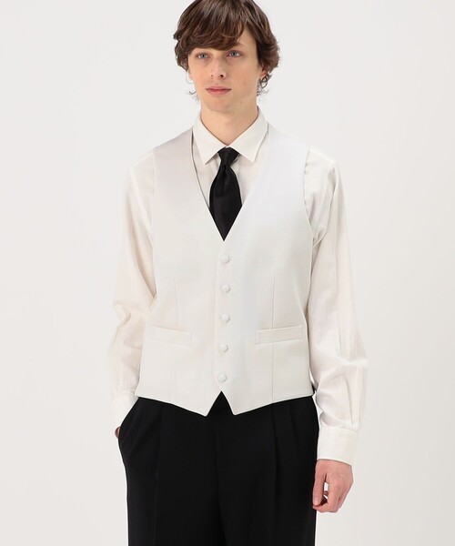 TOMORROWLAND （トゥモローランド）の「ウールバラシャ 5B ベスト（ベスト・メンズ・ホワイト・48/44）」の3枚目の写真