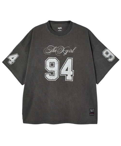 X-girl(エックスガール)の「FADED NUMBER S/S BIG TEE DRESS(ワンピース・レディース・ブラック/ブラウン/ブルー・S/M)」の2枚目の写真