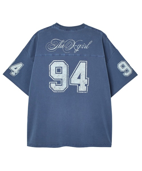 X-girl(エックスガール)の「FADED NUMBER S/S BIG TEE DRESS(ワンピース・レディース・ブラック/ブラウン/ブルー・S/M)」の8枚目の写真