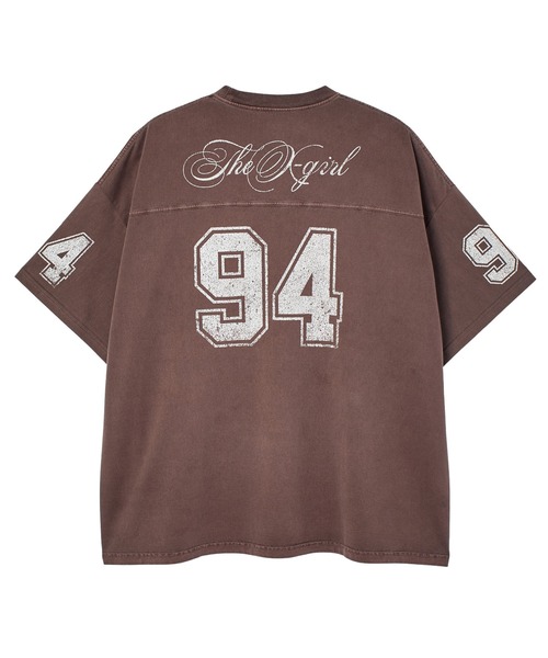 X-girl(エックスガール)の「FADED NUMBER S/S BIG TEE DRESS(ワンピース・レディース・ブラック/ブラウン/ブルー・S/M)」の10枚目の写真