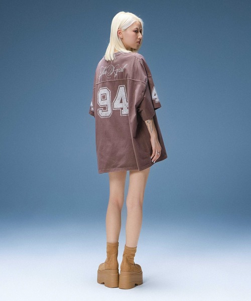 X-girl(エックスガール)の「FADED NUMBER S/S BIG TEE DRESS(ワンピース・レディース・ブラック/ブラウン/ブルー・S/M)」の16枚目の写真