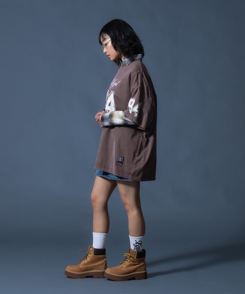 X-girl(エックスガール)の「FADED NUMBER S/S BIG TEE DRESS(ワンピース・レディース・ブラック/ブラウン/ブルー・S/M)」の20枚目の写真
