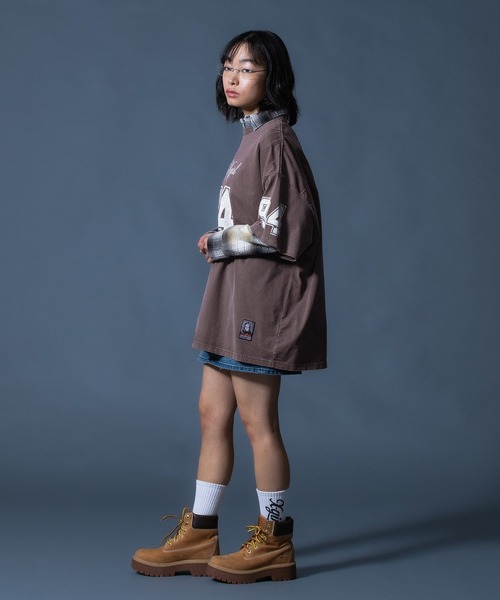 X-girl(エックスガール)の「FADED NUMBER S/S BIG TEE DRESS(ワンピース・レディース・ブラック/ブラウン/ブルー・S/M)」の21枚目の写真
