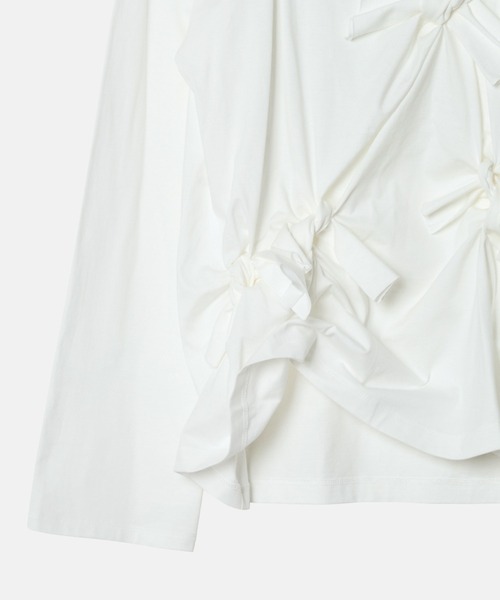 LE CIEL BLEU（ルシェルブルー）の「ボウディテールLS Tシャツ / Bow Detail LS T-Shirt（Tシャツ/カットソー・レディース・チャコールグレー/オフホワイト/ブラック・38/36）」の20枚目の写真