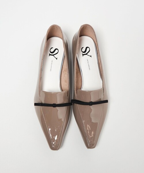 SY UNITED ARROWS(シーユナイテッドアローズ)の「<SY> シャープリボンオペラフラット15↑(パンプス・レディース・ブラック/ネイビー/モカ・22cm/22.5cm/23cm/23.5cm/24cm/24.5cm/25cm)」の2枚目の写真