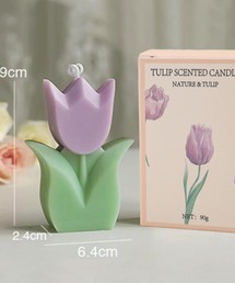 almo（アルモ）の「【Bls】【ZA】【Bling Leads】モチーフキャンドル チューリップ お花(BL)（キャンドル）」