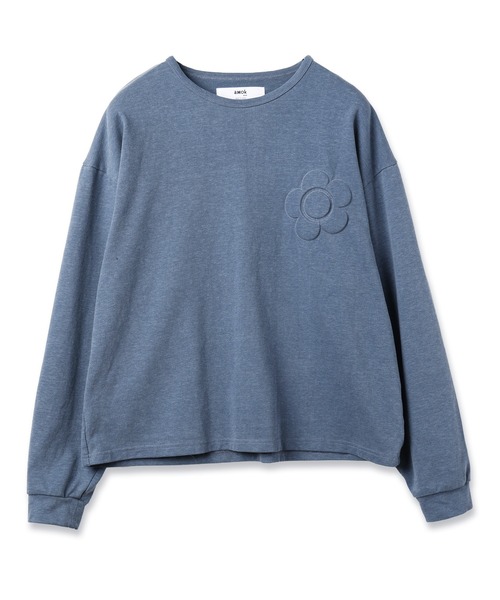 amok（アモク）の「3D FLOWER LONG TEE（Tシャツ/カットソー・メンズ・ブラック/ブルー・L/M/S）」の2枚目の写真