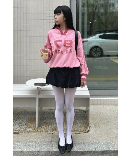 PRENDA（プレンダ）の「PRENDA LOGO TAPE APPLIQUE SWEATSHIRTS DEELA PINK（スウェット・レディース・その他・MEDIUM）」の5枚目の写真
