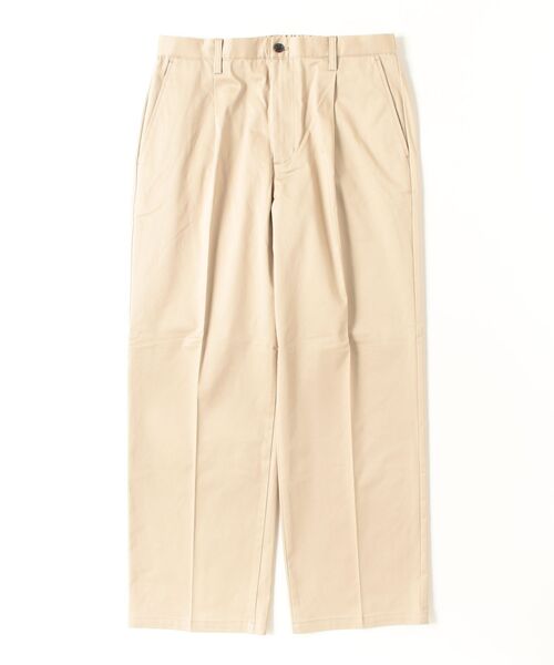 GLOSTER（グロスター）の「タックチノイージートラウザー（チノパンツ・メンズ・ベージュ/ブラック・M/L）」の2枚目の写真