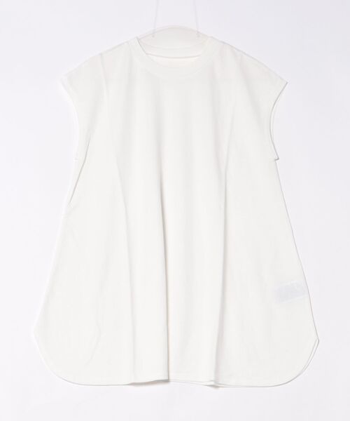 emesuelee(エメスーリー)の「UV遮蔽率90%以上 ナイロン混 接触冷感 フレンチスリーブフレアプルオーバー(Tシャツ/カットソー・レディース・ブルー/ピンク/ブラック/アイボリー・フリー)」の9枚目の写真