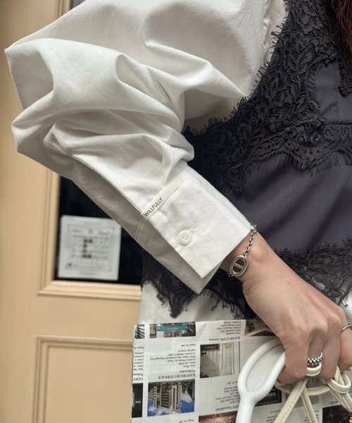 WILLFULLY(ウィルフリー)の「compact length cotton twill SH(シャツ/ブラウス・レディース・ホワイト/ブルー/ピンクベージュ・FREE)」の9枚目の写真