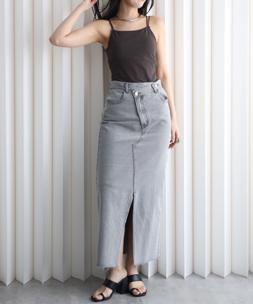 YENNA(イェンナ)の「バンブーカット付キャミ(キャミソール・レディース・グレイッシュベージュ/ブラック/ネイビー/ブラウン/ホワイト・FREE)」の18枚目の写真
