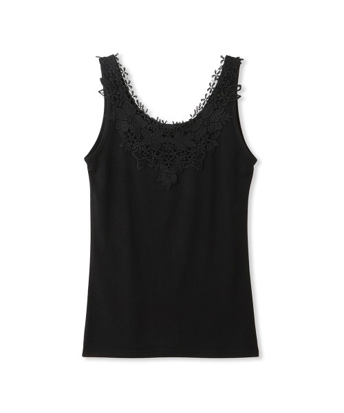 QUEENS COURT(クイーンズコート)の「レースパーツデュアルフェイスタンクトップ(Tシャツ/カットソー・レディース・オフホワイト/ブラック・M)」の3枚目の写真