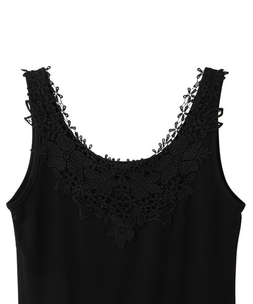 QUEENS COURT(クイーンズコート)の「レースパーツデュアルフェイスタンクトップ(Tシャツ/カットソー・レディース・オフホワイト/ブラック・M)」の5枚目の写真