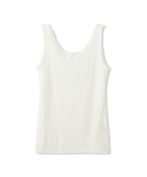 QUEENS COURT(クイーンズコート)の「レースパーツデュアルフェイスタンクトップ(Tシャツ/カットソー・レディース・オフホワイト/ブラック・M)」の15枚目の写真