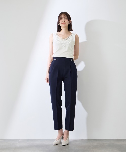 QUEENS COURT(クイーンズコート)の「レースパーツデュアルフェイスタンクトップ(Tシャツ/カットソー・レディース・オフホワイト/ブラック・M)」の18枚目の写真