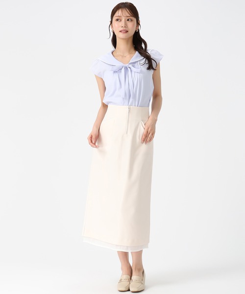 MISCH MASCH(ミッシュマッシュ)の「2026春夏新作 レーストリムセーラーカラーブラウス(シャツ/ブラウス・レディース・ホワイト/ブラック/ブルー・フリ-)」の16枚目の写真