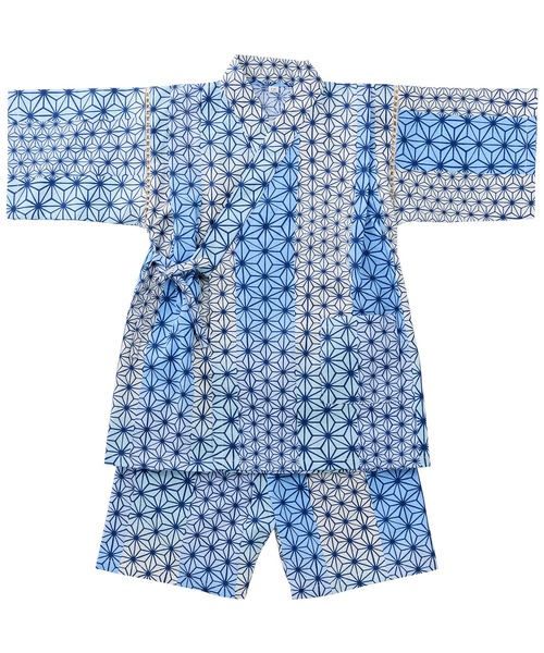 RED PONY(レッドポニー)の「ジュニア 甚平 日本製生地 綿100% 男の子 和柄 夏祭り 花火大会 RED PONY(浴衣・キッズ・ブラック/アイボリー/ブルー系その他2/ネイビー系3/ネイビー系4/ネイビー系5/ブラック系その他2/ネイビー系/ブラック系その他3/グリーン/ブルー系その他/ブラック系その他・160cm/150cm/140cm)」の1枚目の写真