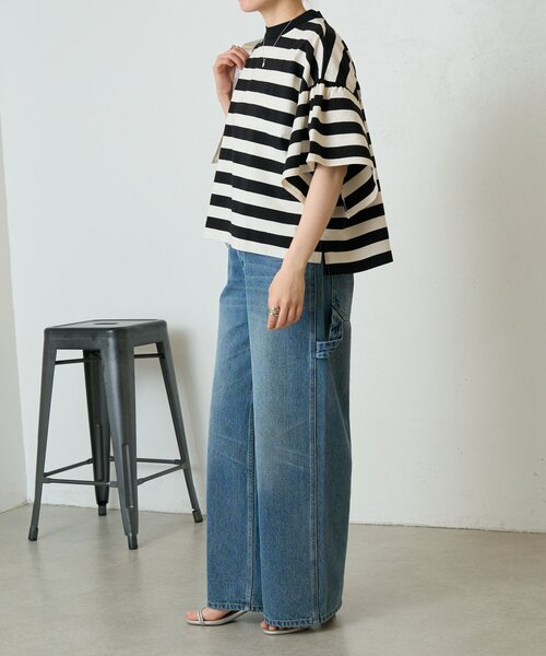 BEARDSLEY（ビアズリー）の「フレアスリーブTee（Tシャツ/カットソー・レディース・グレー/ブラック・FREE）」の7枚目の写真