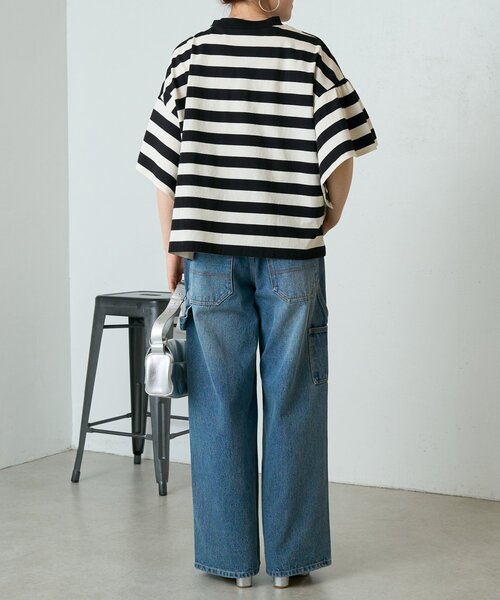 BEARDSLEY（ビアズリー）の「フレアスリーブTee（Tシャツ/カットソー・レディース・グレー/ブラック・FREE）」の8枚目の写真