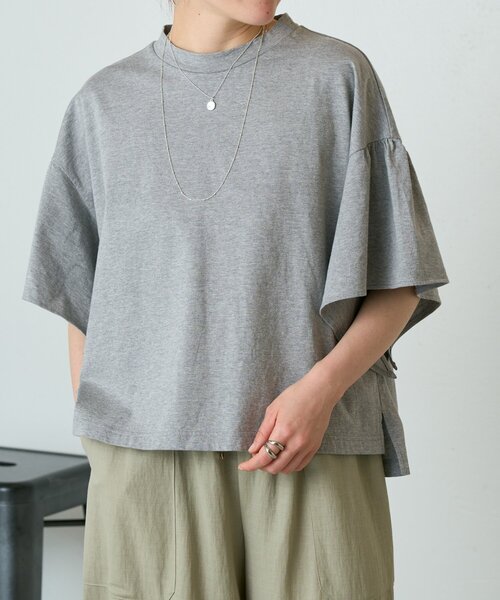 BEARDSLEY（ビアズリー）の「フレアスリーブTee（Tシャツ/カットソー・レディース・グレー/ブラック・FREE）」の9枚目の写真