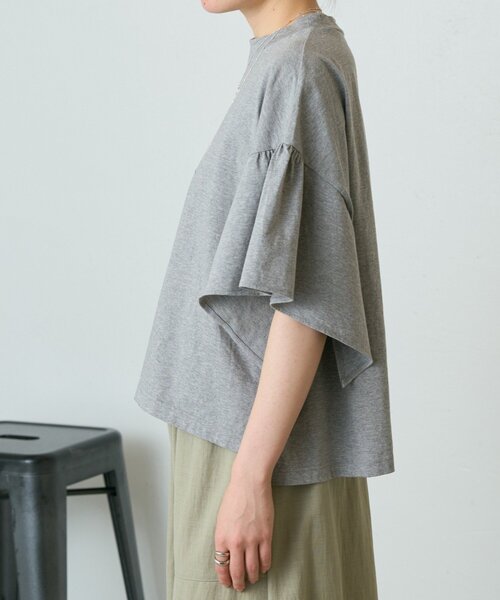 BEARDSLEY（ビアズリー）の「フレアスリーブTee（Tシャツ/カットソー・レディース・グレー/ブラック・FREE）」の10枚目の写真
