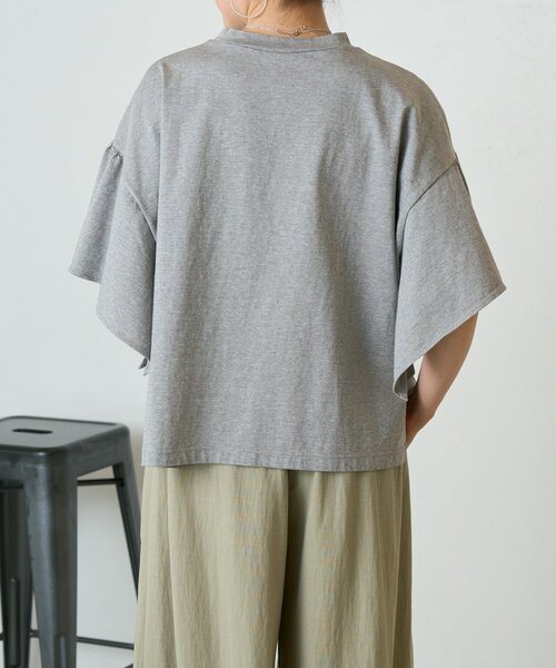 BEARDSLEY（ビアズリー）の「フレアスリーブTee（Tシャツ/カットソー・レディース・グレー/ブラック・FREE）」の11枚目の写真