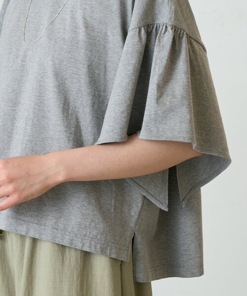 BEARDSLEY（ビアズリー）の「フレアスリーブTee（Tシャツ/カットソー・レディース・グレー/ブラック・FREE）」の13枚目の写真