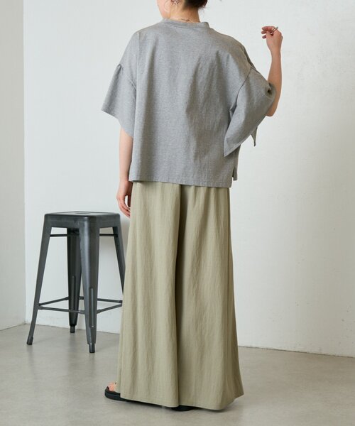 BEARDSLEY（ビアズリー）の「フレアスリーブTee（Tシャツ/カットソー・レディース・グレー/ブラック・FREE）」の16枚目の写真