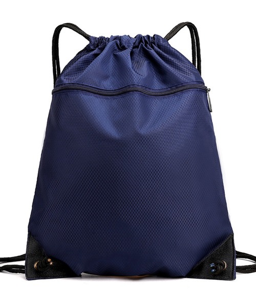 VIBGYOR（ヴィブジョー）の「FReePLACe/ユニセックス シンプル ナップサック X12798（バックパック/リュック・レディース・ネイビー/ブラック・FREE）」の2枚目の写真