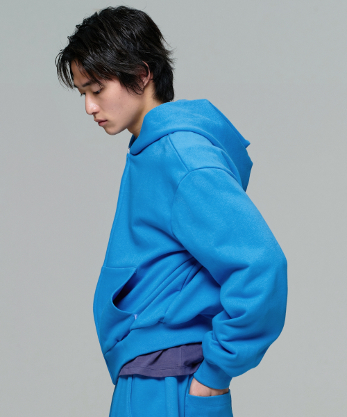 UNISEX ERA OVERSIZED HOODED ZIP-UP - CAPRI BLUE（パーカー）｜ERA