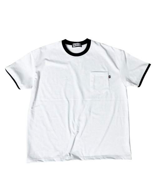SK8ER ROCK(スケーターロック)の「Pocket Ringer T-shirt ((white*black))(Tシャツ/カットソー・レディース・その他・FREE)」の1枚目の写真