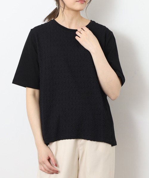 FUNALIVE（ファンアライブ）の「matute きれいめプルオーバー 半袖（Tシャツ/カットソー・レディース・ホワイト/ブラック・L/LL/M）」の4枚目の写真