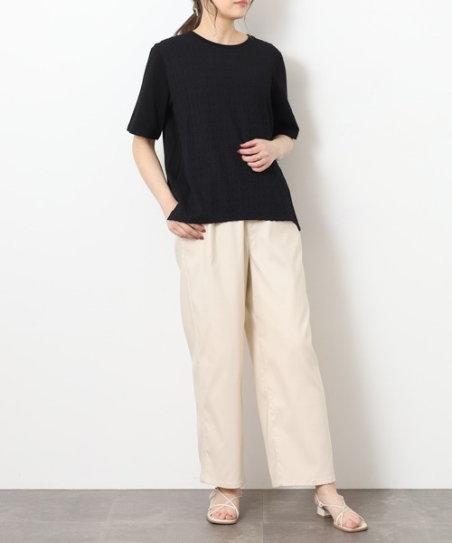 FUNALIVE（ファンアライブ）の「matute きれいめプルオーバー 半袖（Tシャツ/カットソー・レディース・ホワイト/ブラック・L/LL/M）」の9枚目の写真