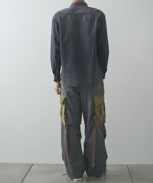 KHOKI（コッキ）の「【KHOKI/コッキ】Hand-Embroidered Denim Shirt（シャツ/ブラウス・メンズ・ブラック/インディゴブルー・2）」の15枚目の写真