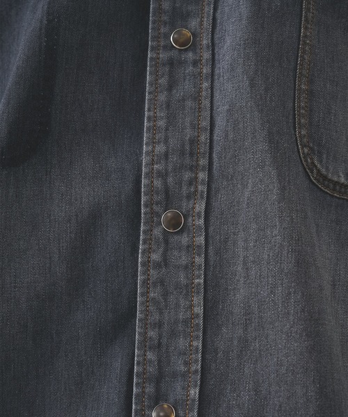 KHOKI（コッキ）の「【KHOKI/コッキ】Hand-Embroidered Denim Shirt（シャツ/ブラウス・メンズ・ブラック/インディゴブルー・2）」の16枚目の写真