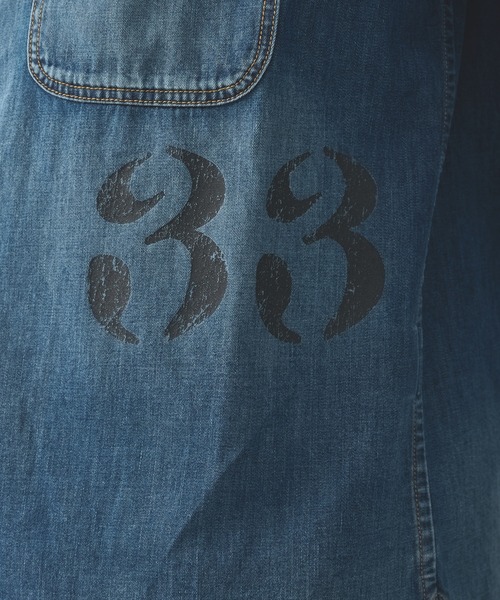 KHOKI（コッキ）の「【KHOKI/コッキ】Hand-Embroidered Denim Shirt（シャツ/ブラウス・メンズ・ブラック/インディゴブルー・2）」の9枚目の写真