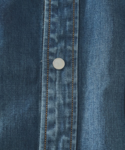 KHOKI（コッキ）の「【KHOKI/コッキ】Hand-Embroidered Denim Shirt（シャツ/ブラウス・メンズ・ブラック/インディゴブルー・2）」の12枚目の写真