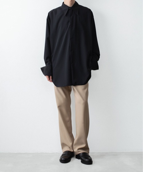 ato(アトウ)の「RECYCLE POLYESTER STRAIGHT PANTS(その他パンツ・メンズ・トップグレー/ブラック/ベージュ・44/46/48)」の20枚目の写真