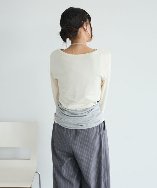 CRAFT STANDARD BOUTIQUE(クラフトスタンダードブティック)の「2点セット/ホルターネック+ロンTee(Tシャツ/カットソー・レディース・ライトピンク/アイボリー・FREE)」の8枚目の写真