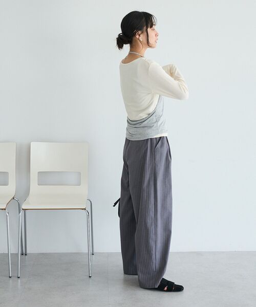 CRAFT STANDARD BOUTIQUE(クラフトスタンダードブティック)の「2点セット/ホルターネック+ロンTee(Tシャツ/カットソー・レディース・ライトピンク/アイボリー・FREE)」の12枚目の写真