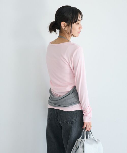 CRAFT STANDARD BOUTIQUE(クラフトスタンダードブティック)の「2点セット/ホルターネック+ロンTee(Tシャツ/カットソー・レディース・ライトピンク/アイボリー・FREE)」の16枚目の写真